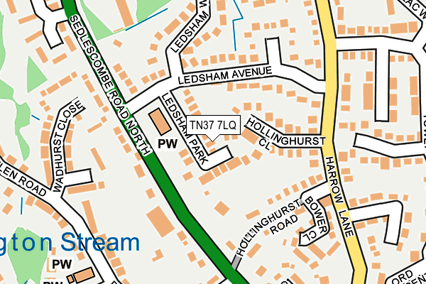 TN37 7LQ map - OS OpenMap – Local (Ordnance Survey)