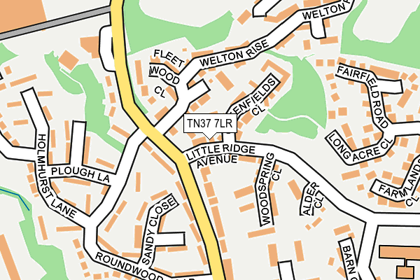 TN37 7LR map - OS OpenMap – Local (Ordnance Survey)