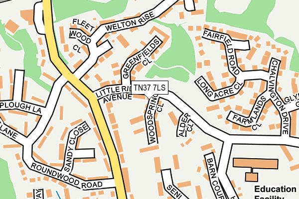 TN37 7LS map - OS OpenMap – Local (Ordnance Survey)