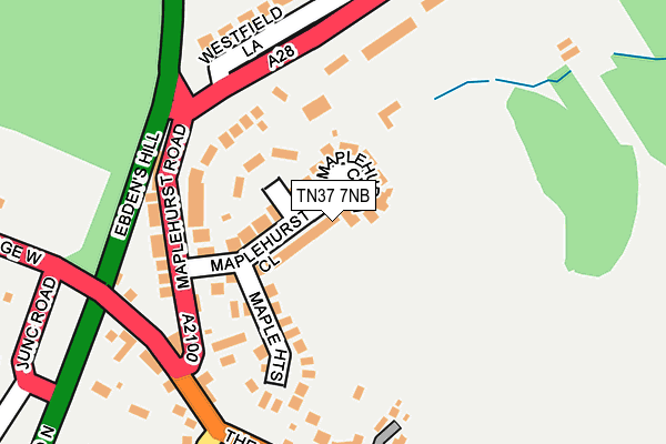 TN37 7NB map - OS OpenMap – Local (Ordnance Survey)