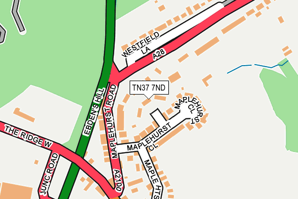 TN37 7ND map - OS OpenMap – Local (Ordnance Survey)