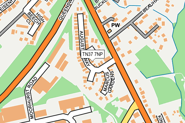 TN37 7NP map - OS OpenMap – Local (Ordnance Survey)