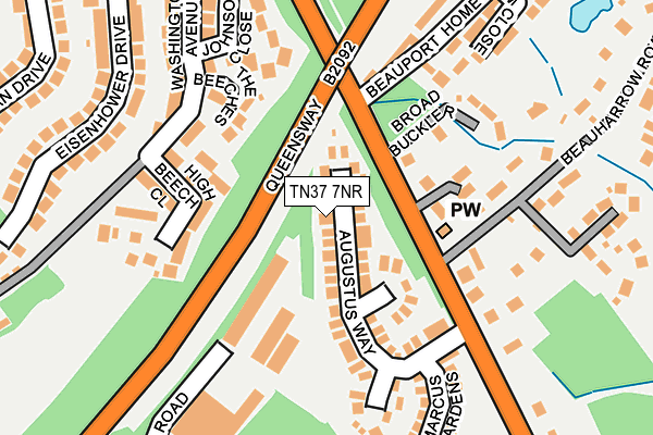 TN37 7NR map - OS OpenMap – Local (Ordnance Survey)