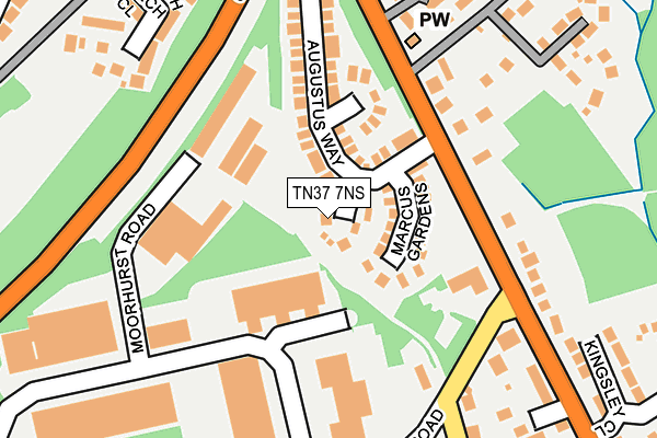 TN37 7NS map - OS OpenMap – Local (Ordnance Survey)