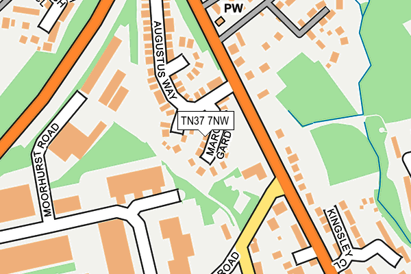 TN37 7NW map - OS OpenMap – Local (Ordnance Survey)