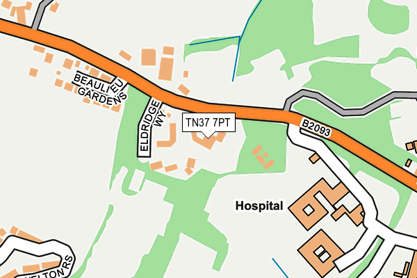 TN37 7PT map - OS OpenMap – Local (Ordnance Survey)