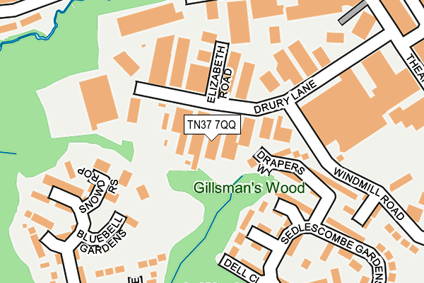 TN37 7QQ map - OS OpenMap – Local (Ordnance Survey)