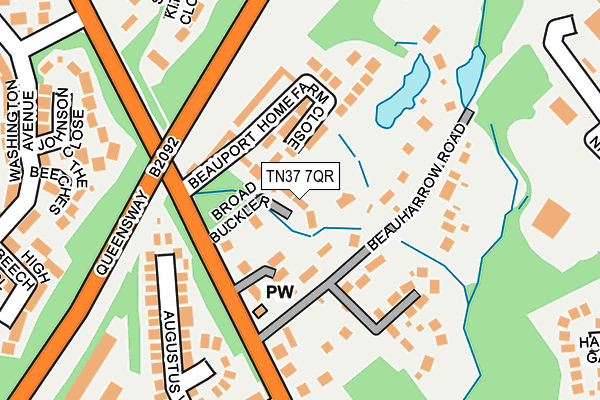 TN37 7QR map - OS OpenMap – Local (Ordnance Survey)