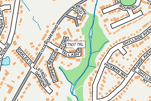 TN37 7RL map - OS OpenMap – Local (Ordnance Survey)