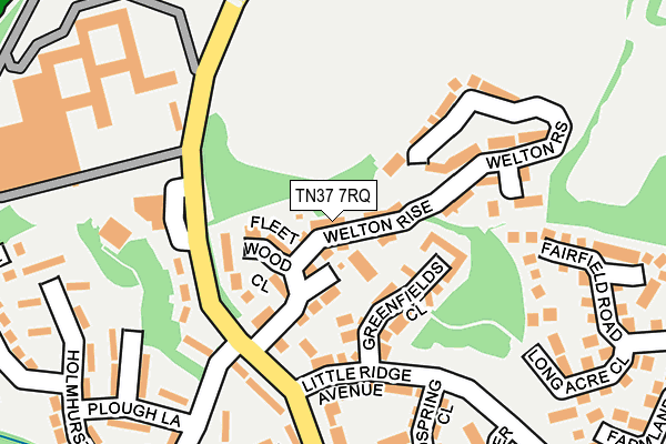 TN37 7RQ map - OS OpenMap – Local (Ordnance Survey)
