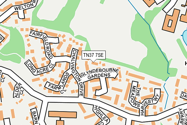 TN37 7SE map - OS OpenMap – Local (Ordnance Survey)