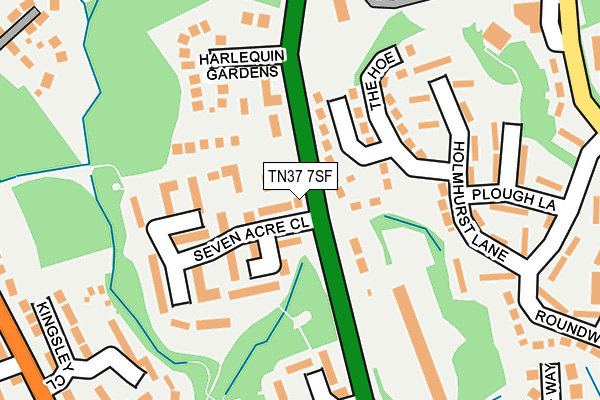 TN37 7SF map - OS OpenMap – Local (Ordnance Survey)