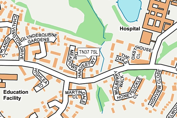 TN37 7SL map - OS OpenMap – Local (Ordnance Survey)