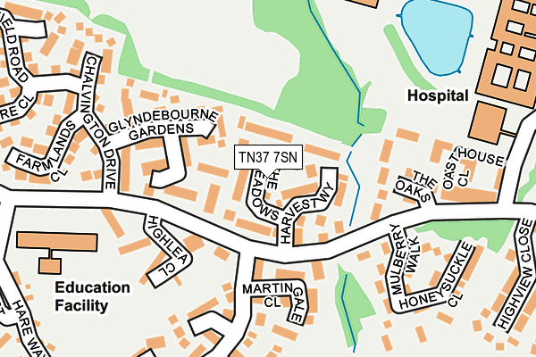 TN37 7SN map - OS OpenMap – Local (Ordnance Survey)