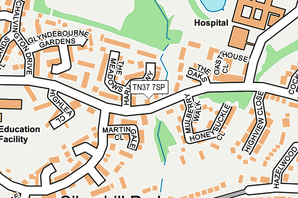 TN37 7SP map - OS OpenMap – Local (Ordnance Survey)