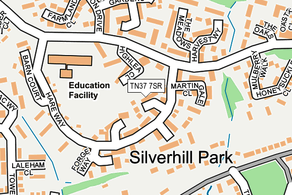 TN37 7SR map - OS OpenMap – Local (Ordnance Survey)