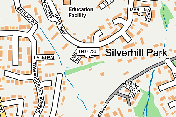 TN37 7SU map - OS OpenMap – Local (Ordnance Survey)