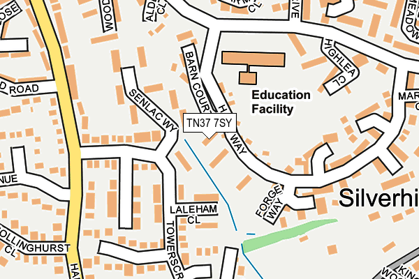 TN37 7SY map - OS OpenMap – Local (Ordnance Survey)