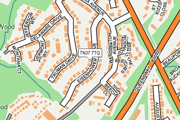 TN37 7TQ map - OS OpenMap – Local (Ordnance Survey)