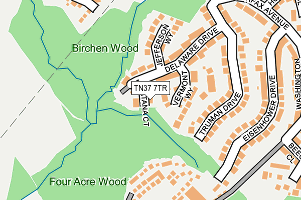 TN37 7TR map - OS OpenMap – Local (Ordnance Survey)