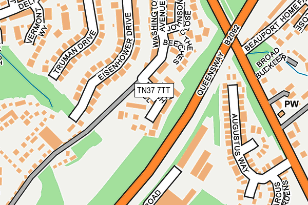 TN37 7TT map - OS OpenMap – Local (Ordnance Survey)