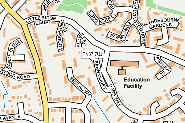 TN37 7UJ map - OS OpenMap – Local (Ordnance Survey)