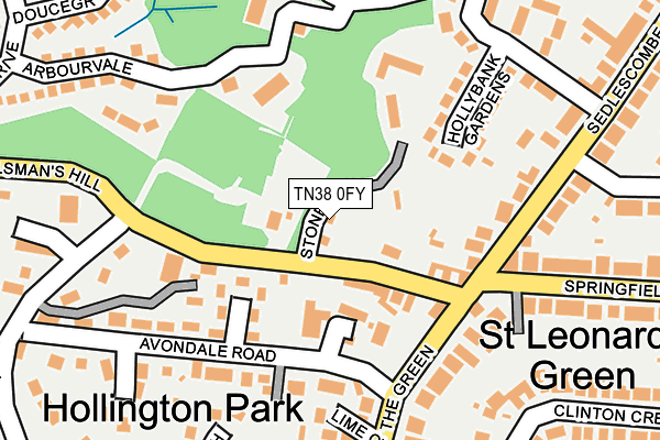 TN38 0FY map - OS OpenMap – Local (Ordnance Survey)