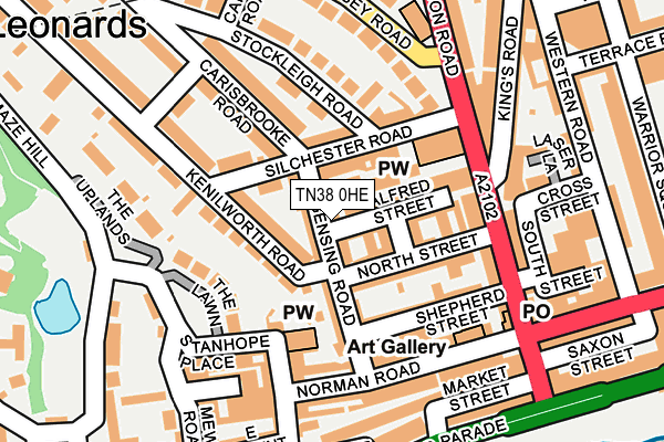 TN38 0HE map - OS OpenMap – Local (Ordnance Survey)