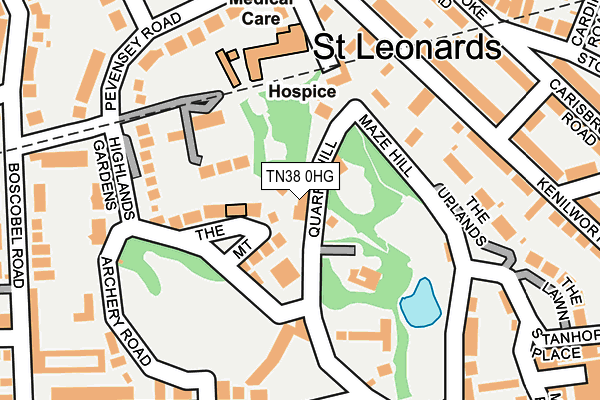 TN38 0HG map - OS OpenMap – Local (Ordnance Survey)