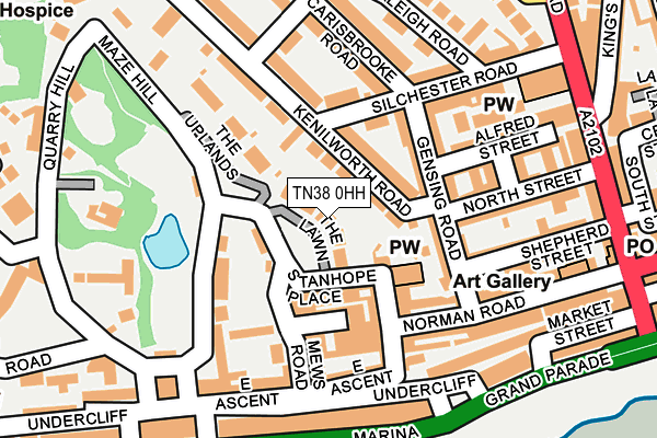 TN38 0HH map - OS OpenMap – Local (Ordnance Survey)