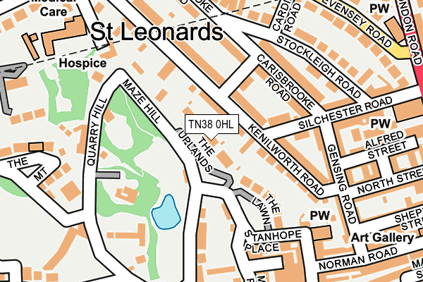 TN38 0HL map - OS OpenMap – Local (Ordnance Survey)