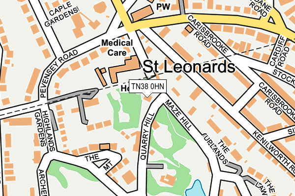 TN38 0HN map - OS OpenMap – Local (Ordnance Survey)