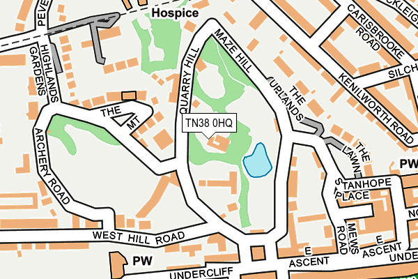 TN38 0HQ map - OS OpenMap – Local (Ordnance Survey)
