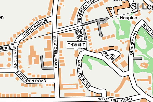 TN38 0HT map - OS OpenMap – Local (Ordnance Survey)