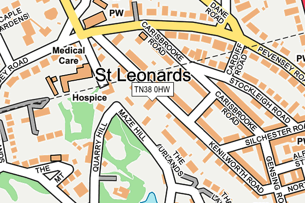 TN38 0HW map - OS OpenMap – Local (Ordnance Survey)
