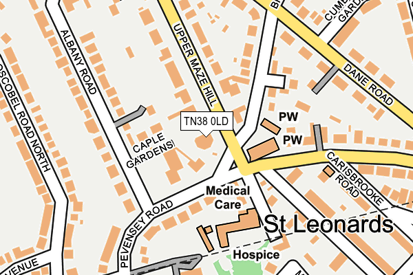 TN38 0LD map - OS OpenMap – Local (Ordnance Survey)