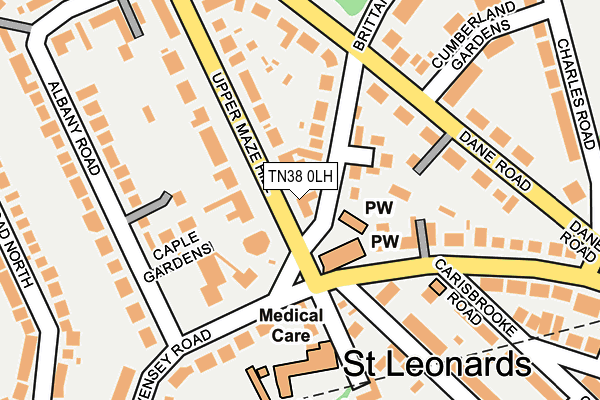 TN38 0LH map - OS OpenMap – Local (Ordnance Survey)
