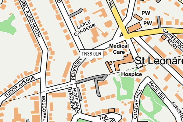 TN38 0LR map - OS OpenMap – Local (Ordnance Survey)