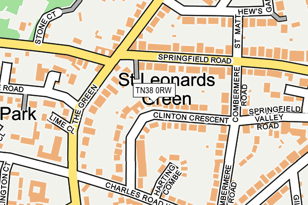 TN38 0RW map - OS OpenMap – Local (Ordnance Survey)