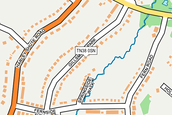 TN38 0SN map - OS OpenMap – Local (Ordnance Survey)