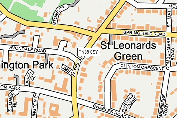 TN38 0SY map - OS OpenMap – Local (Ordnance Survey)
