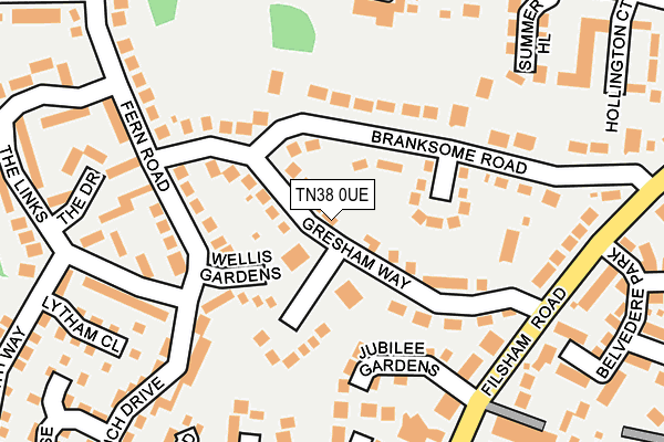 TN38 0UE map - OS OpenMap – Local (Ordnance Survey)