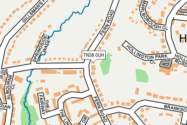 TN38 0UH map - OS OpenMap – Local (Ordnance Survey)
