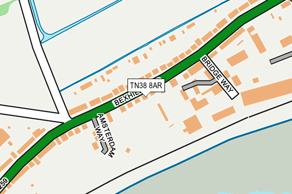 TN38 8AR map - OS OpenMap – Local (Ordnance Survey)