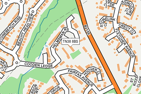 TN38 8BS map - OS OpenMap – Local (Ordnance Survey)