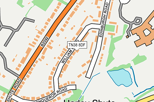 TN38 8DF map - OS OpenMap – Local (Ordnance Survey)