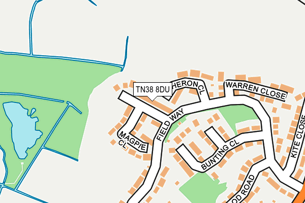 TN38 8DU map - OS OpenMap – Local (Ordnance Survey)