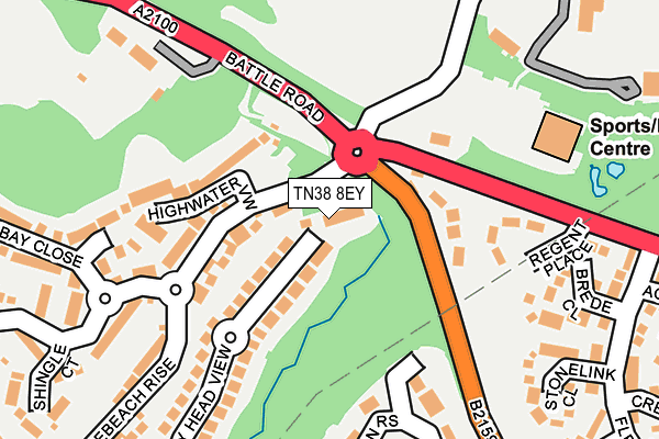 TN38 8EY map - OS OpenMap – Local (Ordnance Survey)