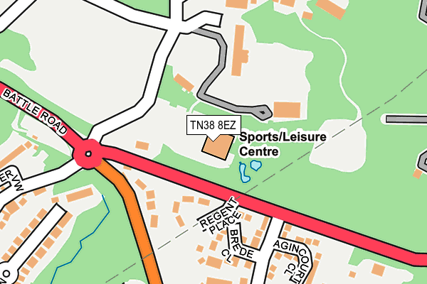 TN38 8EZ map - OS OpenMap – Local (Ordnance Survey)