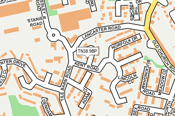 TN38 9BP map - OS OpenMap – Local (Ordnance Survey)